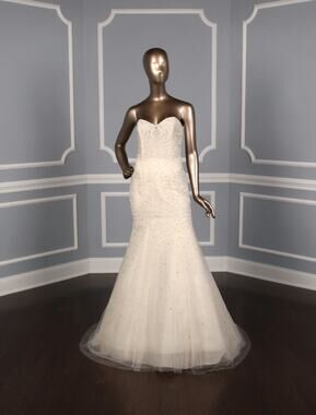 Ines Di Santo Alexa Strapless Fitted Beaded Wedding Dress Sexy Bridal Gown 10